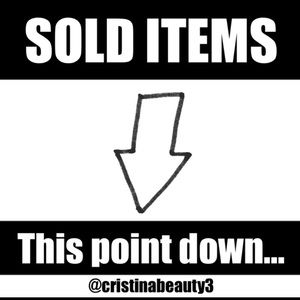 SOLD ITEMS BELOW!